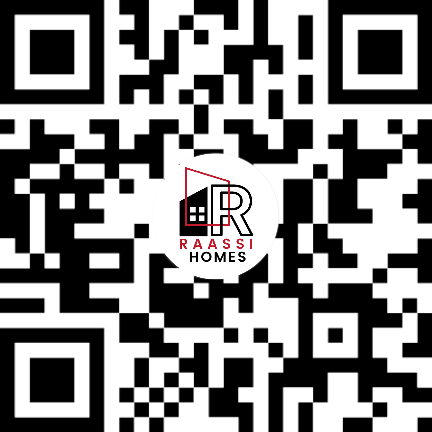 Raassi Homes contact QR code
